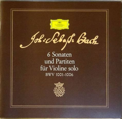 Bach Sonatas Partitas For Solo Violin Henryk Szeryng