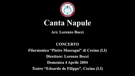 Canta Napule Arr Lorenzo Bocci Youtube