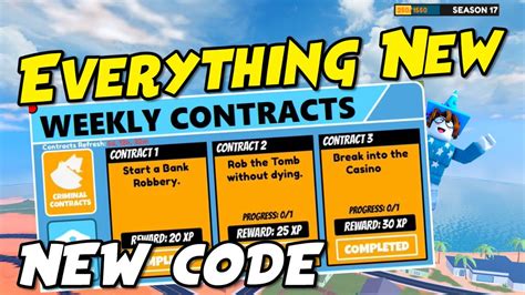 Bye Bye Contracts New Code Jailbreak Season News Roblox Jailbreak