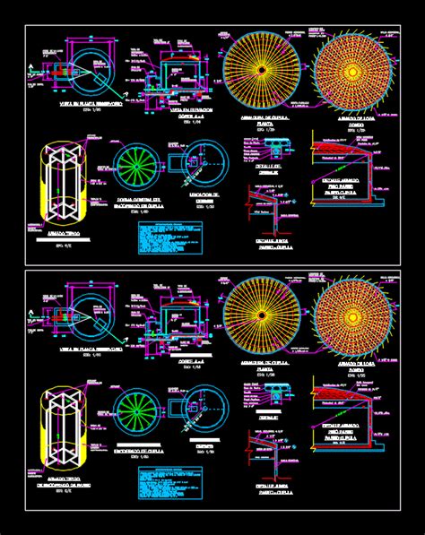 Reservorio Agua M En Autocad Librer A Cad