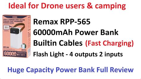 Remax Rpp Mah Power Bank Built In Cable Camping Power Bank