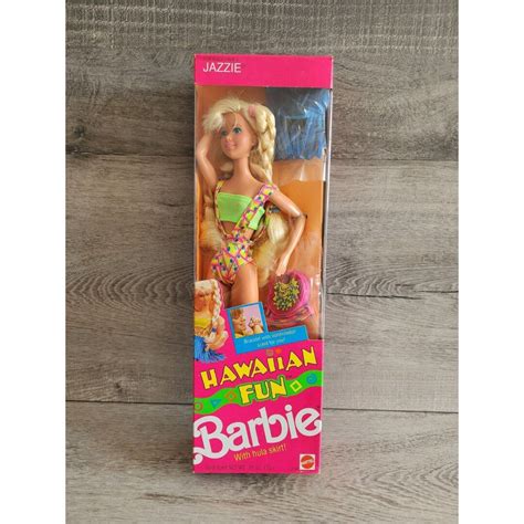 Vintage Barbie Hawaiian Fun Jazzie Doll Hula Skirt Mattel New