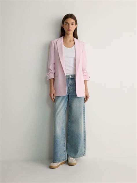 Blazer Mit Viskosegemisch Farbe Pastellrosa Reserved Xv X