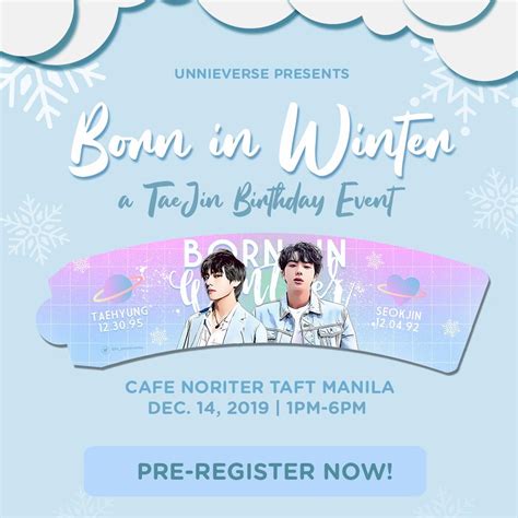 Bts Unnieverse On Twitter Born In Winter Cup Sleeve Event For