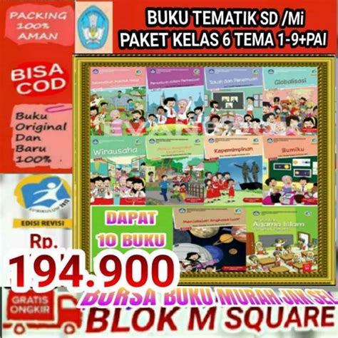 Promo Paket Buku Tematik Kelas 6 Lengkap 1 Tahun Tema 1 2 3 4 5 6 7 8 9