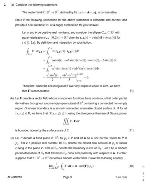 Solved A Consider The Following Statement The Vector