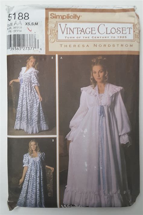 Simplicity Civil War Era Nightgown And Robe Historical