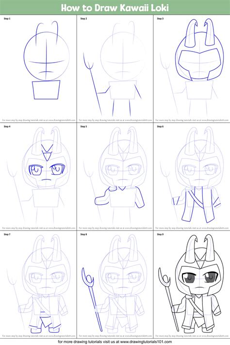 How To Draw Kawaii Loki Kawaii Characters Step By Step