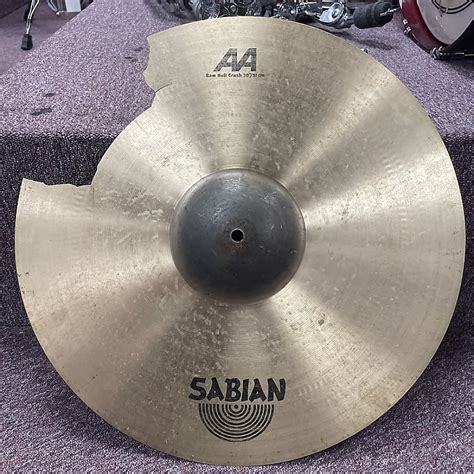 Sabian Aa Raw Bell Crash Cymbal With Big Crack Reverb