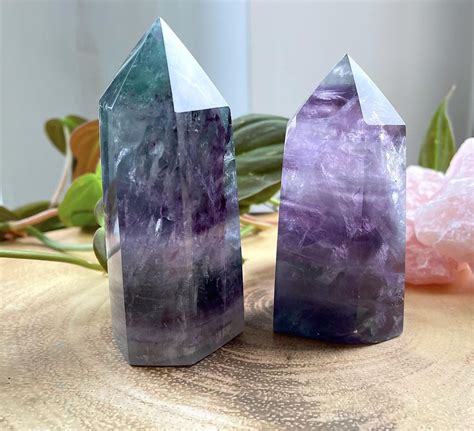 Rainbow Fluorite Crystal Healing Tower Large