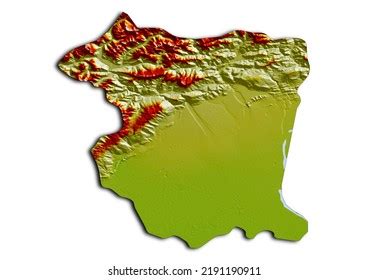 Province Pordenone Italy Map Shaded Relief Stock Illustration ...