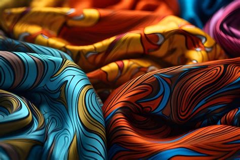 Premium Photo 3d Rendering Of A Colorful Silk Fabric Background With