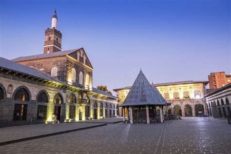 Ulu Cami Diyarbakir Grand Mosque At Sunrise Eastern Turkey Editorial