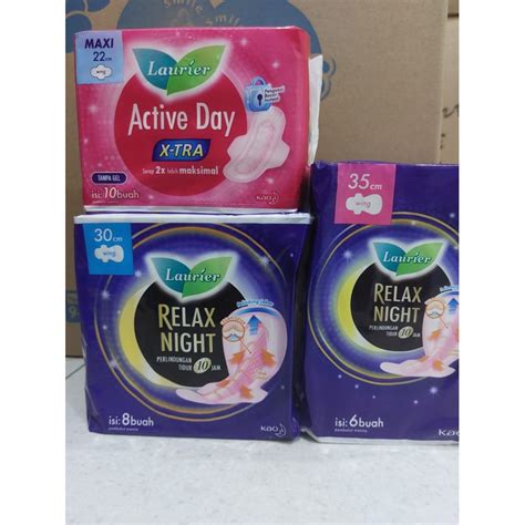 Jual Pembalut Laurier Active Day Xtra Laurier Relax Night Shopee