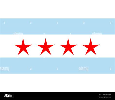 Flag Of Chicago As Vector Illustration Stock Photo Alamy