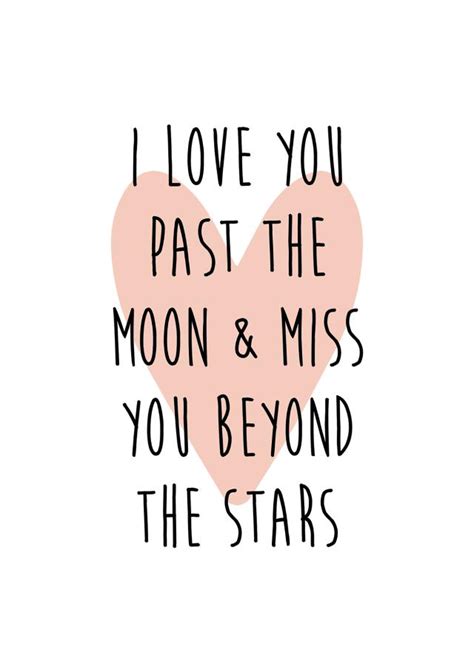 I Love You Past The Moon And Miss You Beyond The Stars Thortful