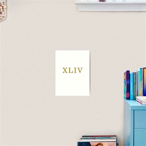 Roman Numeral 44 Roman Numeral Xliv Roman Numerals In Gold Art