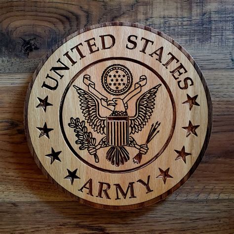 Army Plaque Army Seal Army Us Army Army Decor Army T Veteran Veteran T Oak