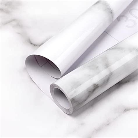 Hode Marble Sticky Back Plastic Roll Granite White 90 Cm X 6 M Self