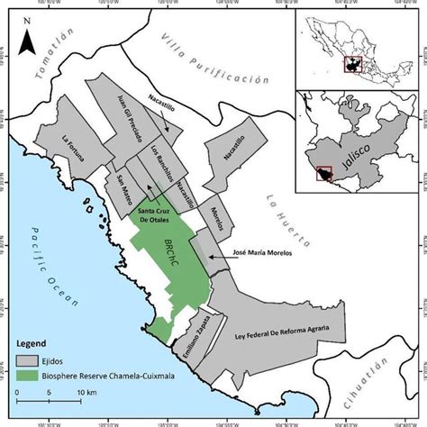 Location Of The Chamela Cuixmala Region Comprised Of The Biosphere