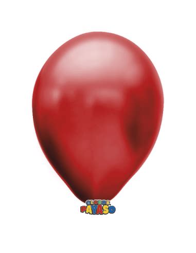 Globo L Tex Pulg Cm Rojo Metalizado Und Mt