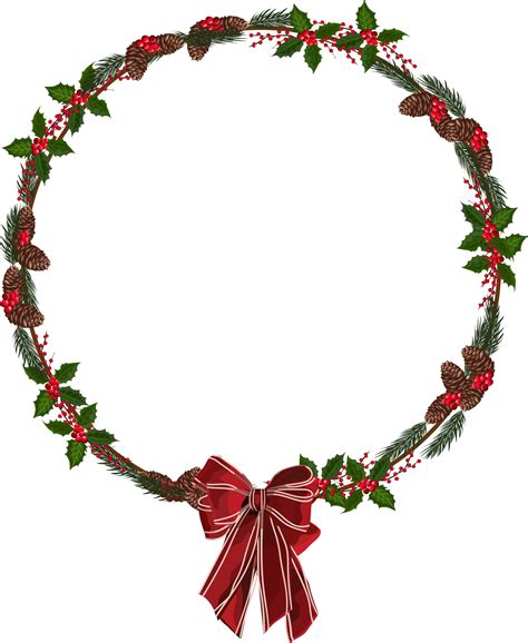 Christmas wreath illustration on transparent background. 32726799 PNG