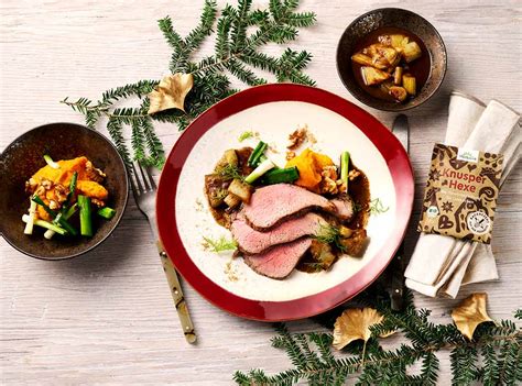 Rosa Gebratener Kalbstafelspitz Mit Herbaria Knusperhexe Lebkuchensauce