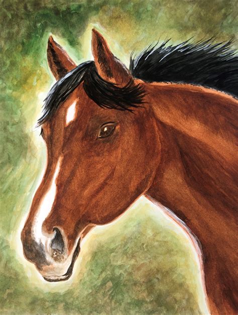 BAY HORSE ART beautiful Bay Giclee Art Print - Etsy | Horses, Bay horse ...