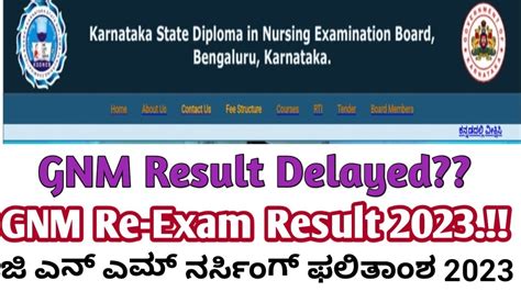 Gnm Nursing Result Ll Ksdneb Gnm Nursing Re Exam Result Ii