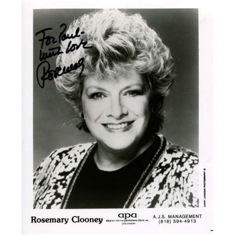 Rosemary Clooney Autographed 8x10 Photo Ebay