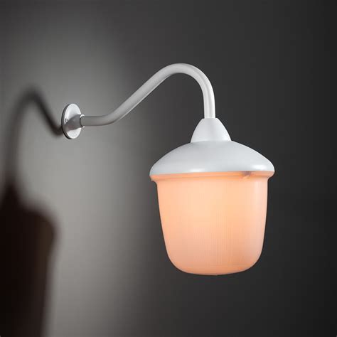 Pw Swan Neck Wall Light Opal J G Coughtrie