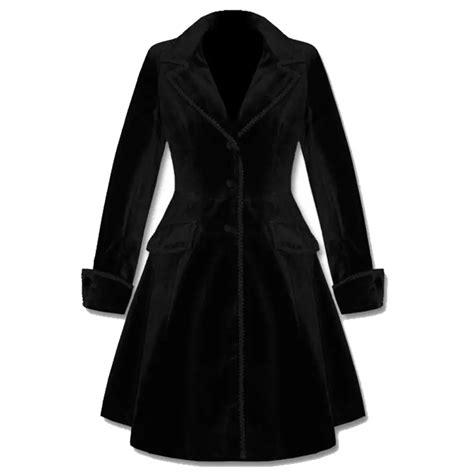 Women Victorian Velvet Frock Coat Women Goth Coat