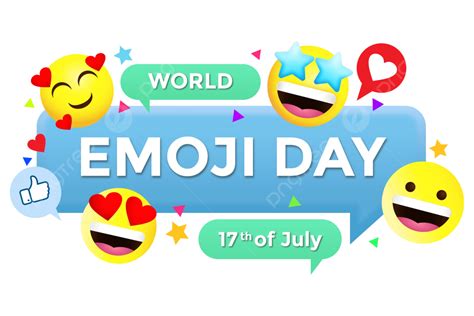 Hari Emoji Dunia Dengan Emotikon Kuning Bahagia Vektor Hari Emoji