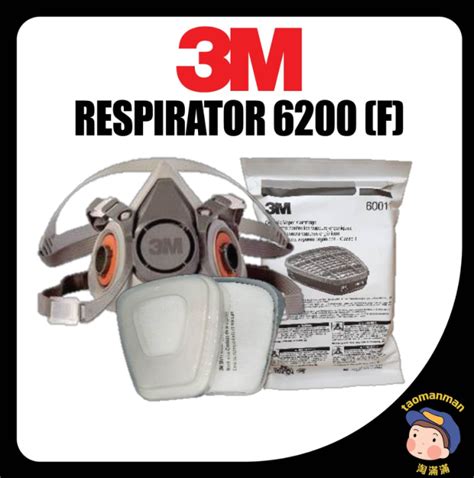 3M Respirator 6200 (F) mask respirator half face painting spraying ...