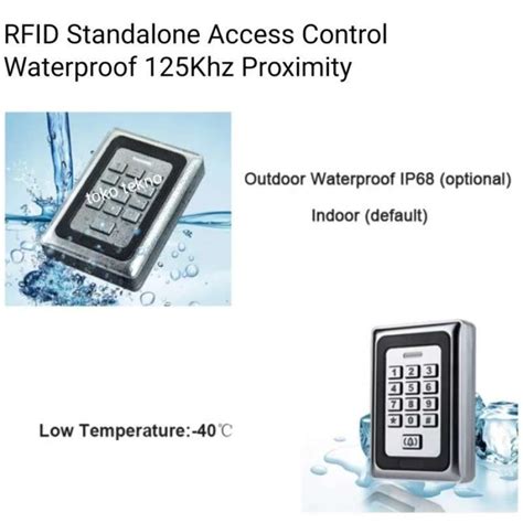 Jual Rfid Standalone Access Control 125 Khz Waterproof With Metal