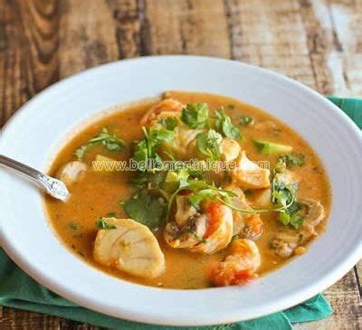 Blanquette De Poissons Crevettes Au Lait De Coco Belle Martinique