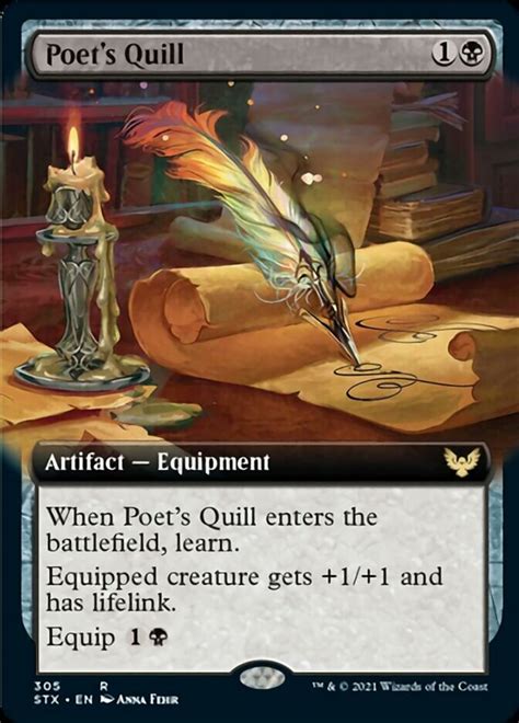 Poets Quill Extended Art Price Strixhaven School Of Mages Mtg