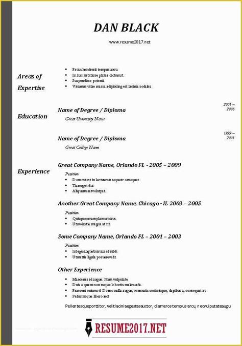 Free Resume Templates Of Free Resume Templates