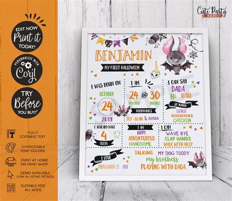 INSTANT DOWNLOAD EDITABLE Halloween Printable Banner - Etsy