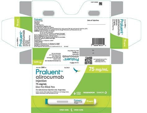 Order Alirocumab Praluent 75 Mgml Injection Solution Online From