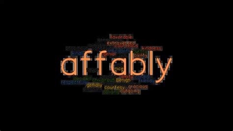 AFFABLY: Synonyms and Related Words. What is Another Word for AFFABLY ...