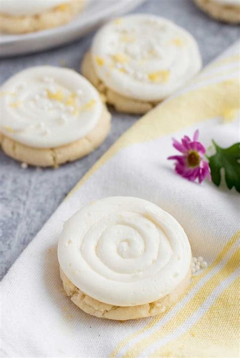 Lemon Sugar Cookies With Lemon Cream Cheese Frosting