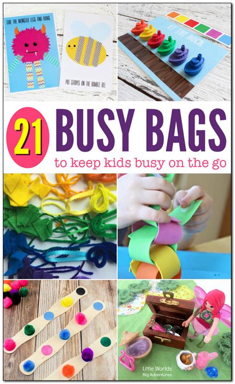 21 busy bags to keep kids busy on the go - Gift of Curiosity