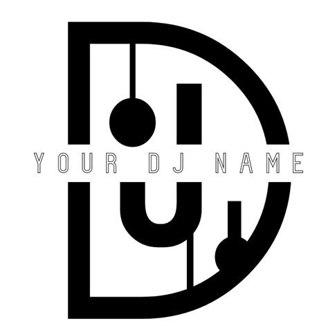 Modern Dj Logo Design Black White Template Postermywall