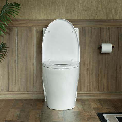ᐅ【WOODBRIDGE One Piece Toilet with Soft Closing Lid, Chair Height, 1.28