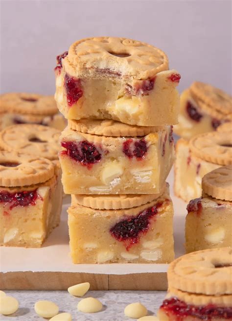 Jammie Dodger Blondies The Baking Explorer