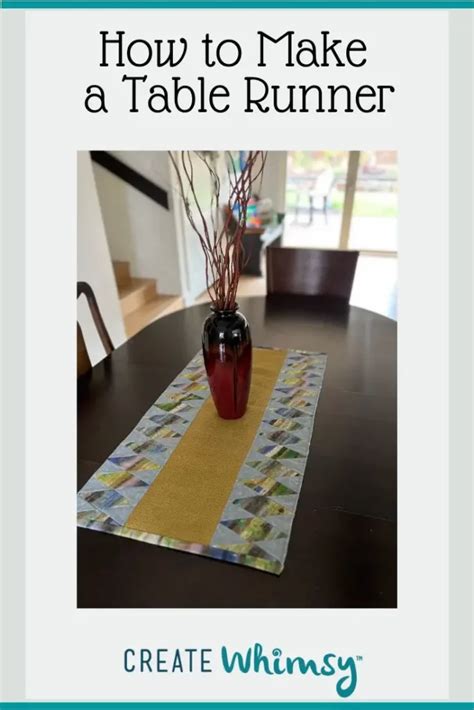 How To Make A Table Runner Create Whimsy