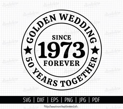 50th Anniversary Svg Golden Wedding Shirt Vector Cutting Etsy Australia