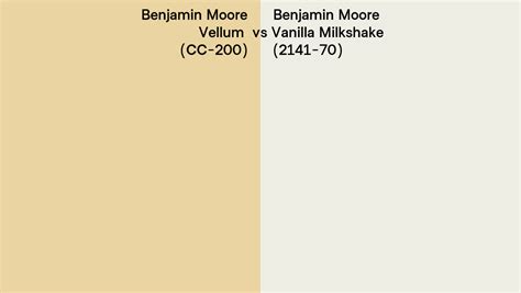 Benjamin Moore Vellum Vs Vanilla Milkshake Side By Side Comparison