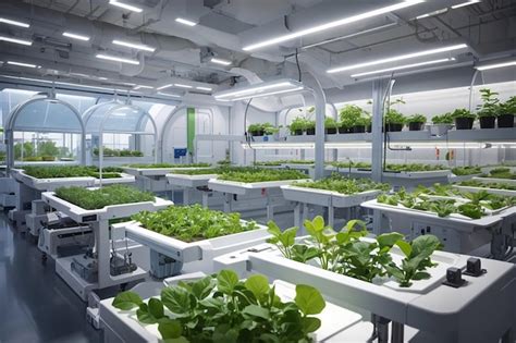 Premium Ai Image Hydroponics And Agriculture In Futuristic Science